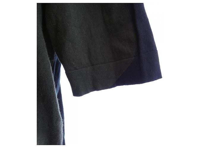 Hermès Hermes Strickware aus Kaschmir-Mischung Braun Marineblau - Ansicht 6