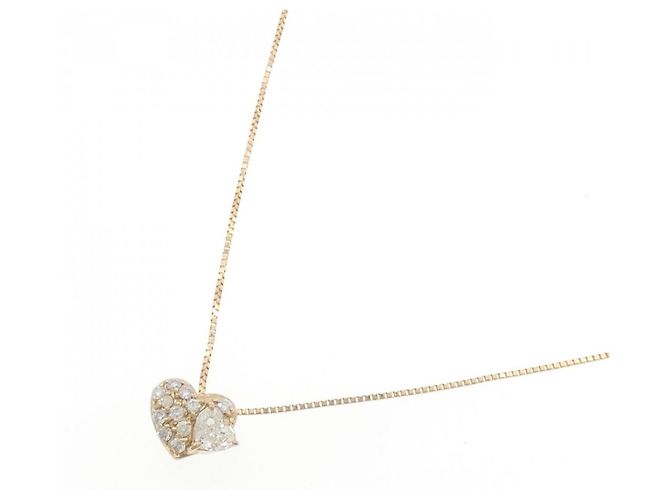 Autre Marque Colar Coração de Diamante Au750 Rosa - vista 2