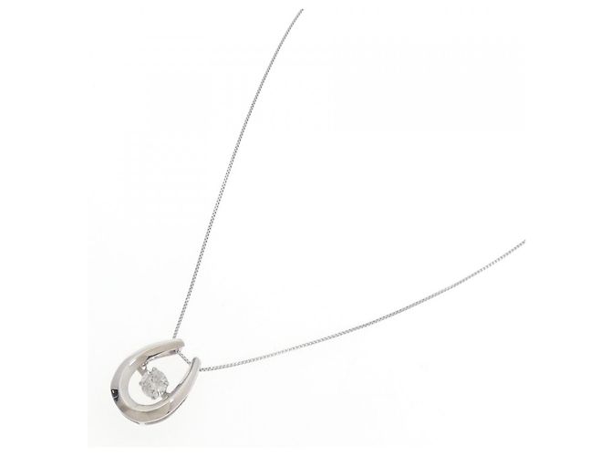 Autre Marque Collier en forme de fer à cheval avec diamants en PT900 PT850 Argenté - vue 2