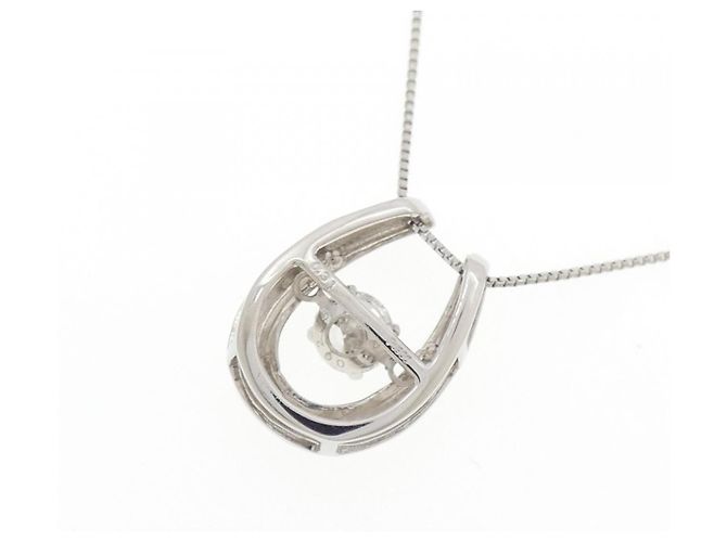 Autre Marque Collier en forme de fer à cheval avec diamants en PT900 PT850 Argenté - vue 4