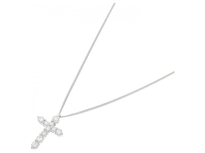 Autre Marque Collana con Diamanti Pt900/Pt850 Argento - vista 2