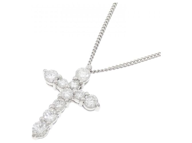Autre Marque Collana con Diamanti Pt900/Pt850 Argento - vista 3