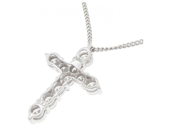 Autre Marque Collana con Diamanti Pt900/Pt850 Argento - vista 4