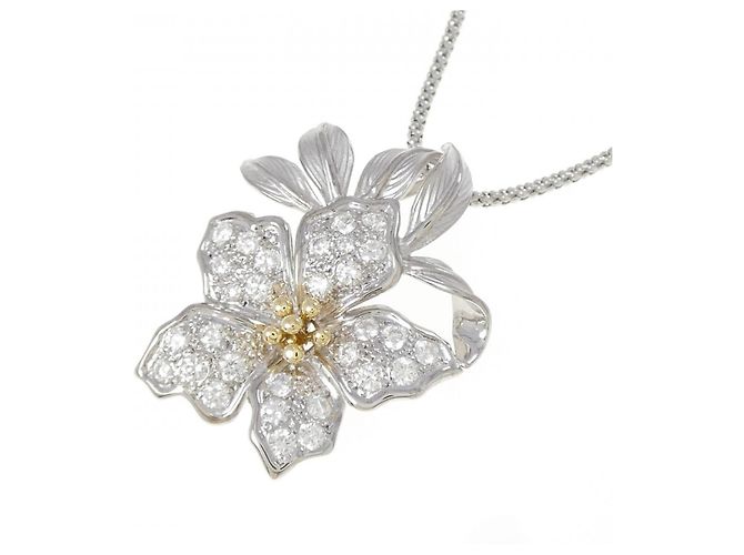 Autre Marque Collana Fiore in Diamanti Au750 D'oro - vista 3