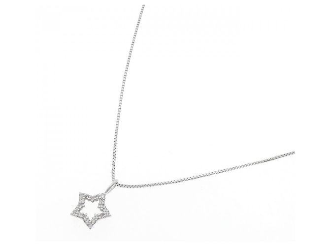 Autre Marque Collana in oro bianco e diamanti Au750 Argento - vista 2
