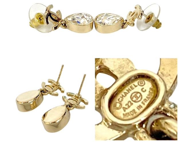 Pendientes Chanel Coco Mark Dorado - vista 3
