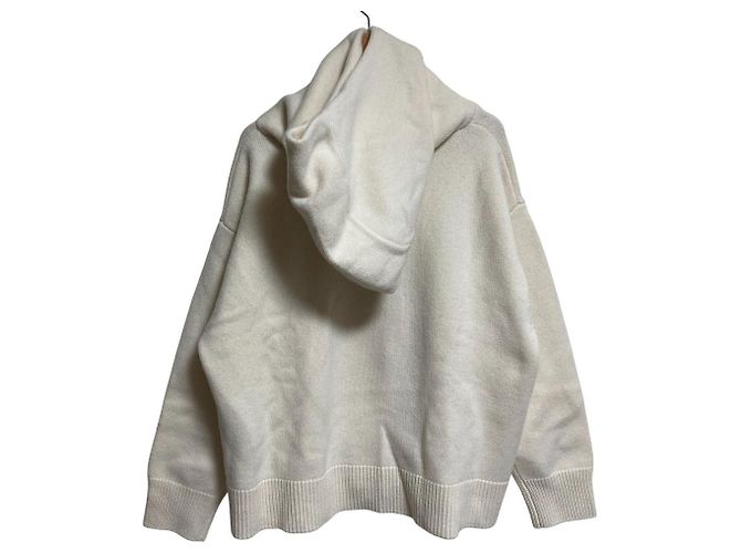 Autre Marque Drapierter IIROT Kapuzenpullover knit hoodie Weiß Aus weiß - Ansicht 2