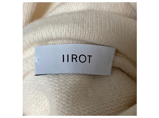 Autre Marque Drapierter IIROT Kapuzenpullover knit hoodie Weiß Aus weiß - Ansicht 5