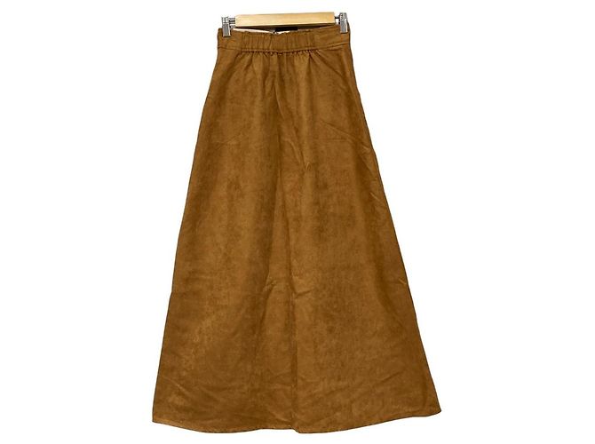 Autre Marque Falda de ante sintético UNIVERSAL OVERALL Castaño Camello - vista 2