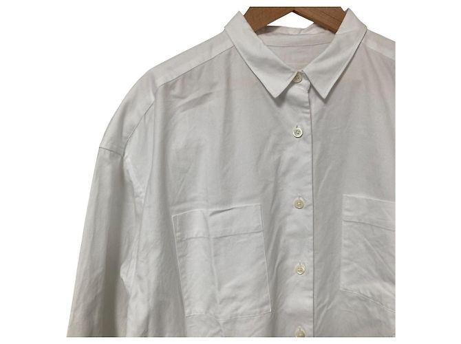 Autre Marque COCUCA Thomas Mason Oversize Work Shirt Weiß - Ansicht 3