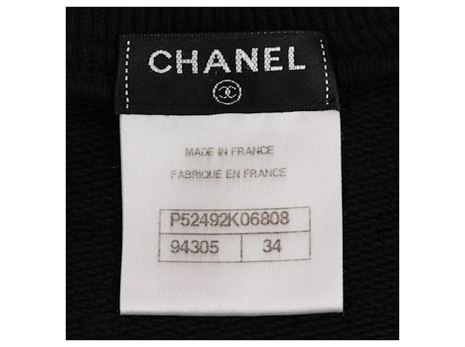 Chanel Camellia Corsage Sweatshirt Schwarz - Ansicht 12
