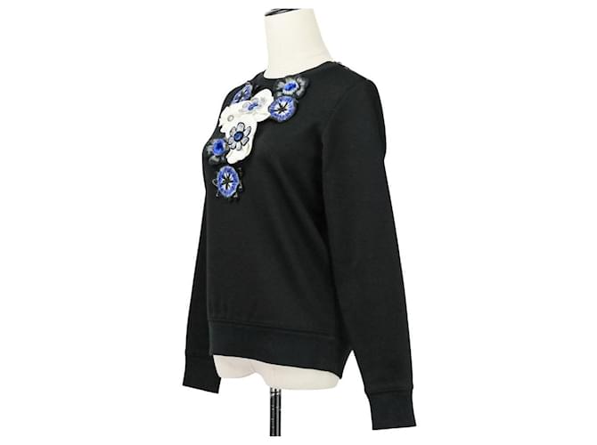 Chanel Camellia Corsage Sweatshirt Schwarz - Ansicht 2