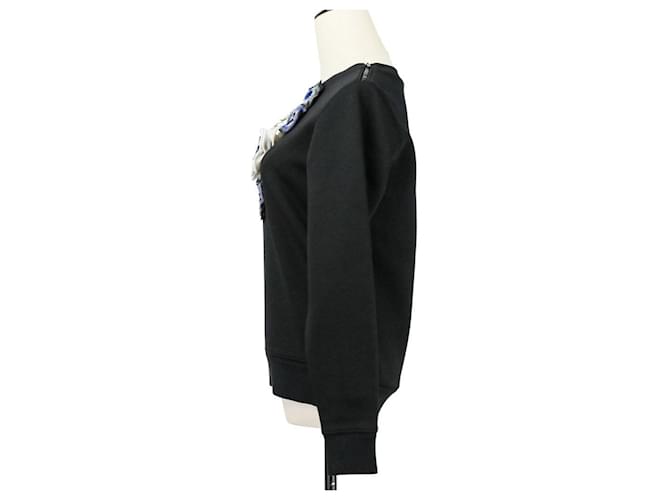 Chanel Camellia Corsage Sweatshirt Schwarz - Ansicht 3