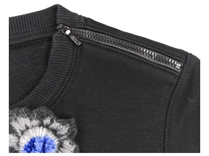 Chanel Camellia Corsage Sweatshirt Schwarz - Ansicht 8