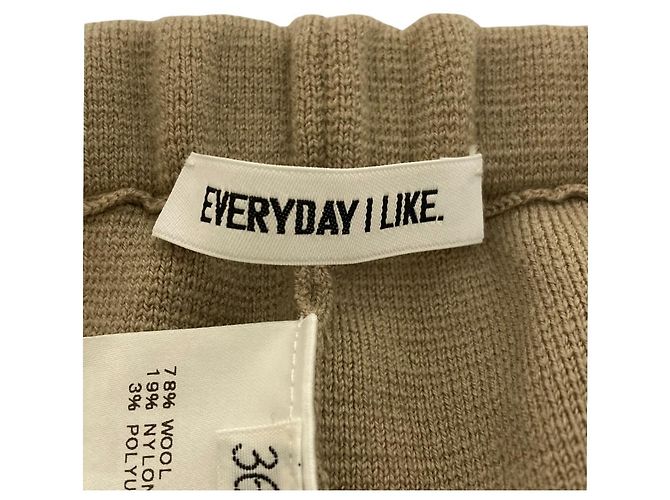 Autre Marque EVERYDAY I LIKE. Milano Rib Hose Beige - Ansicht 6