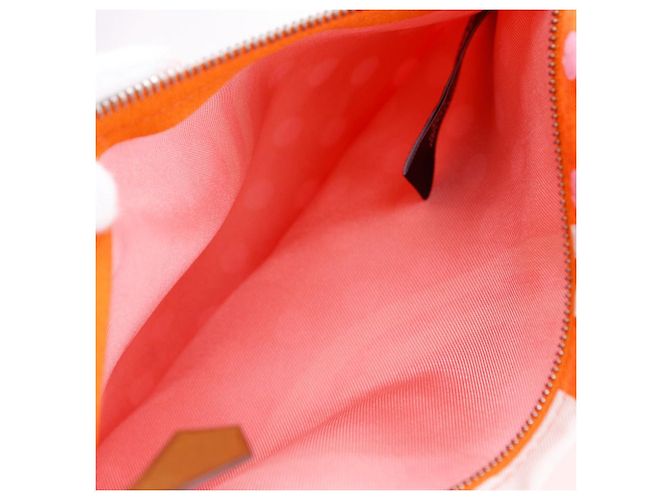Borsa a tracolla in seta Silky City PM Hermès Arancione - vista 17
