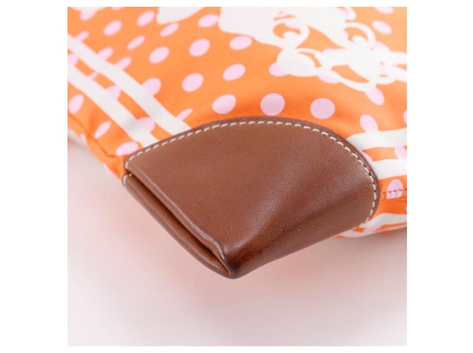 Borsa a tracolla in seta Silky City PM Hermès Arancione - vista 4