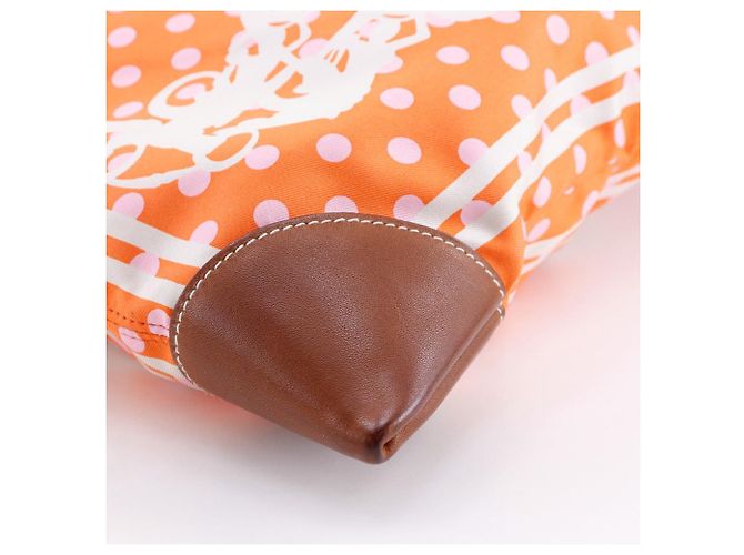 Borsa a tracolla in seta Silky City PM Hermès Arancione - vista 5
