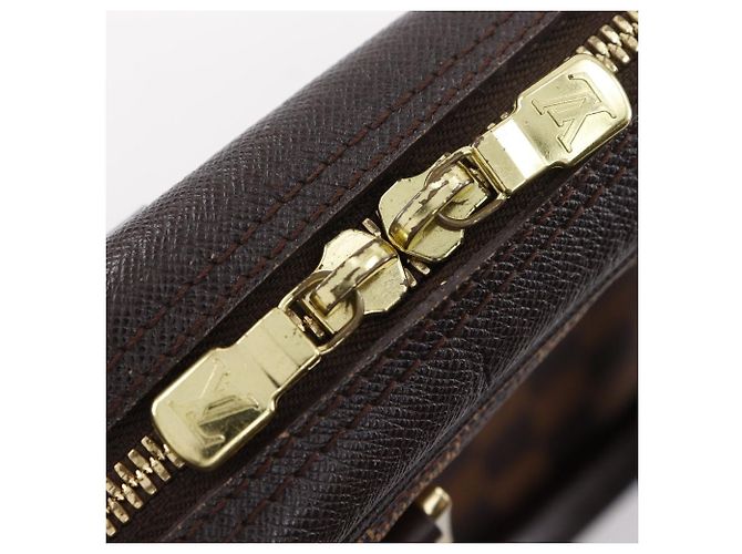 Borsa Louis Vuitton Brera in tela Damier Marrone Bronzo - vista 17