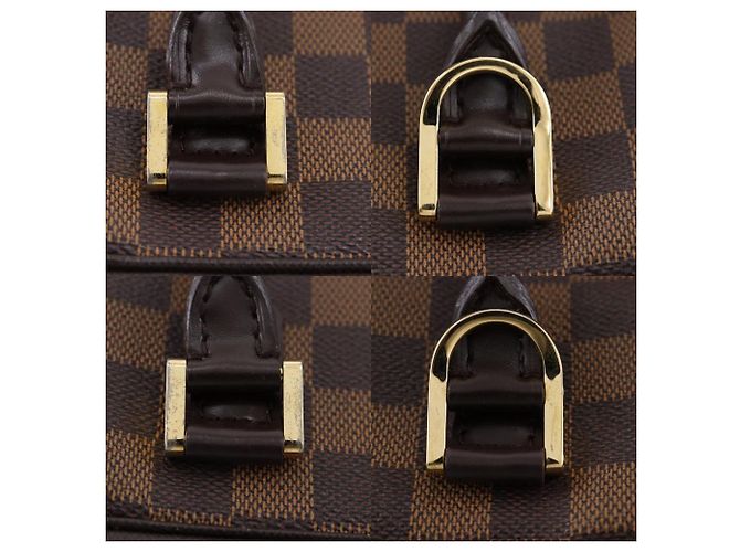 Borsa Louis Vuitton Brera in tela Damier Marrone Bronzo - vista 18