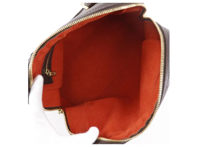 Borsa Louis Vuitton Brera in tela Damier Marrone Bronzo - vista 6