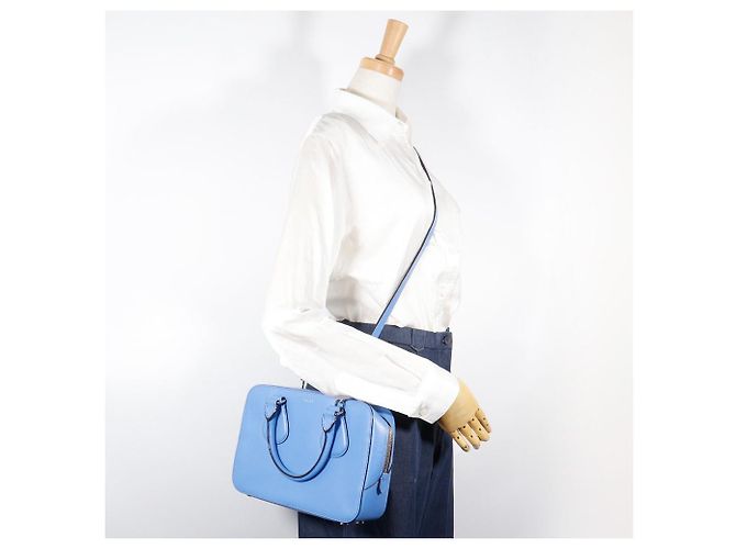 Borsa 2way BOND SM in pelle di vitello Bally Blu Blu chiaro - vista 19