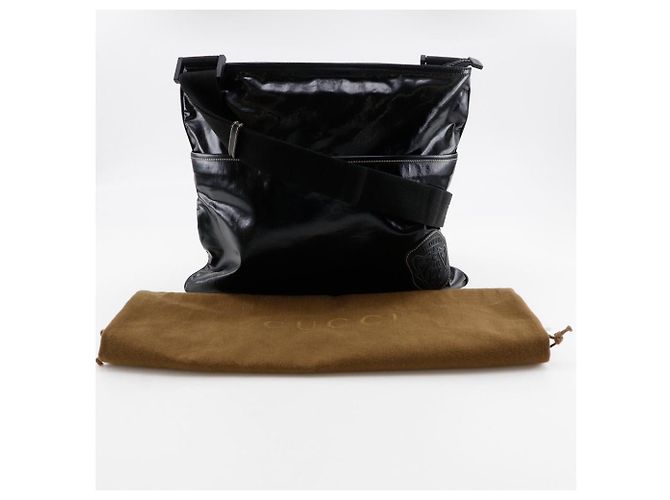 Borsa a tracolla in PVC con emblema Crest Gucci Nero - vista 14