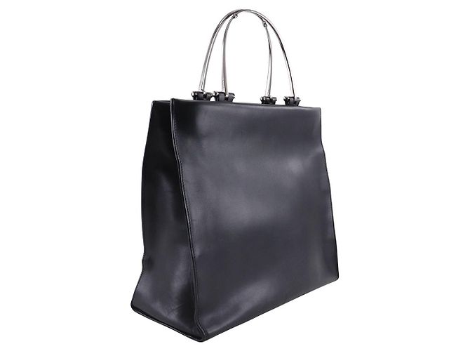 Gucci 002.1025.002058 Kalbsleder Tote Bag Schwarz - Ansicht 3
