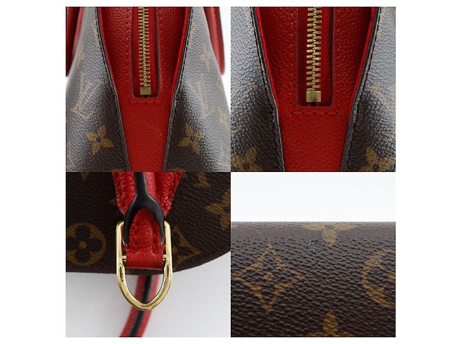 Borsa 2way Louis Vuitton Alma Monogram Marrone Rosso - vista 10