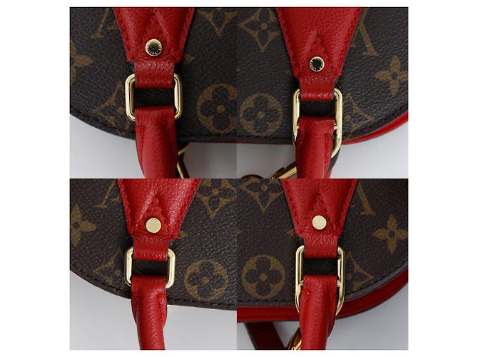 Borsa 2way Louis Vuitton Alma Monogram Marrone Rosso - vista 9