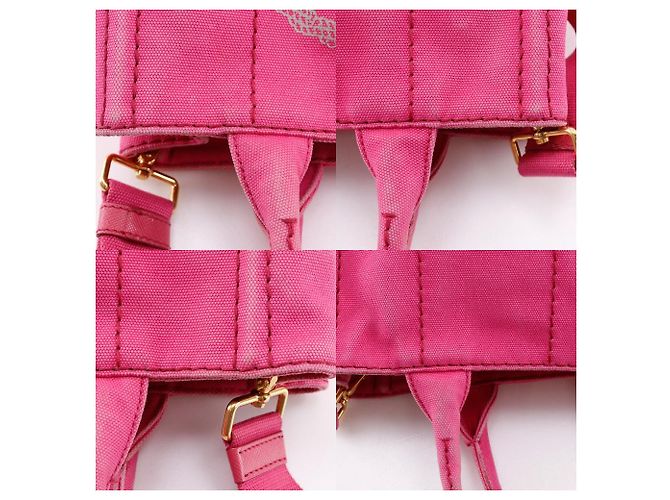 Prada Canapa Canvas 2way Tasche Pink - Ansicht 12