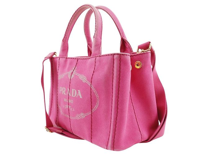 Prada Canapa Canvas 2way Tasche Pink - Ansicht 2