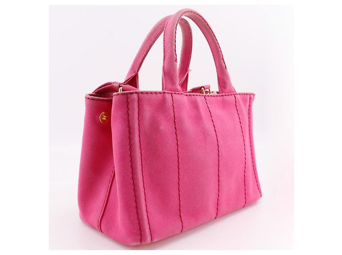 Prada Canapa Canvas 2way Tasche Pink - Ansicht 3