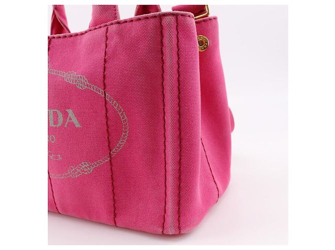 Prada Canapa Canvas 2way Tasche Pink - Ansicht 9