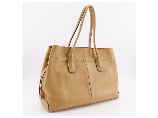 Tod's Tod’s Restyled D-Bag Kalbsleder Tote Bag Beige - Ansicht 3