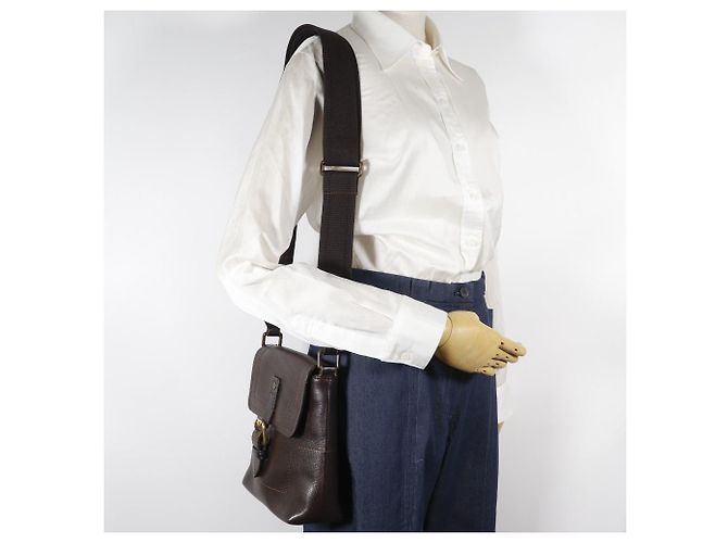 Borsa a tracolla Louis Vuitton Yuma Utah Line in pelle Marrone - vista 18