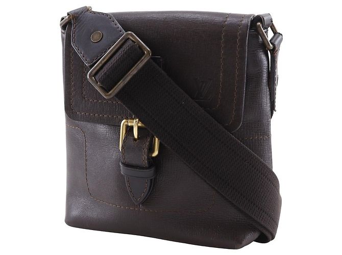 Borsa a tracolla Louis Vuitton Yuma Utah Line in pelle Marrone - vista 2