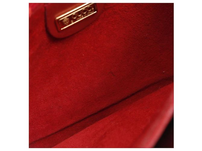 Borsa a tracolla in pelle di vitello Interlocking G Gucci Rosso - vista 16