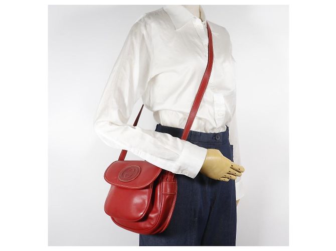Borsa a tracolla in pelle di vitello Interlocking G Gucci Rosso - vista 18