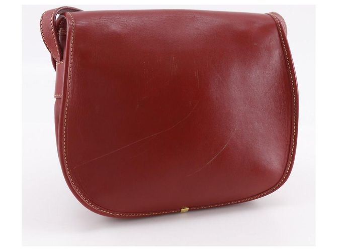 Borsa a tracolla in pelle di vitello Interlocking G Gucci Rosso - vista 3