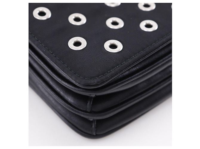 Borsa a tracolla 2way in nylon traforato Prada Nero - vista 4