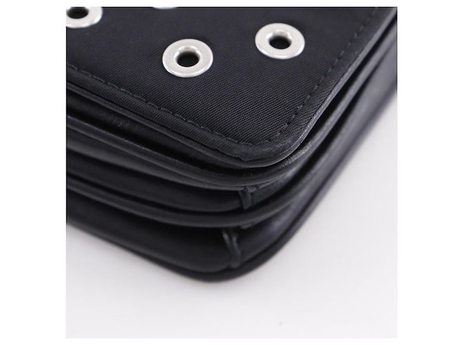 Borsa a tracolla 2way in nylon traforato Prada Nero - vista 5