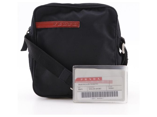 Borsa a tracolla in nylon sport Prada Nero - vista 15
