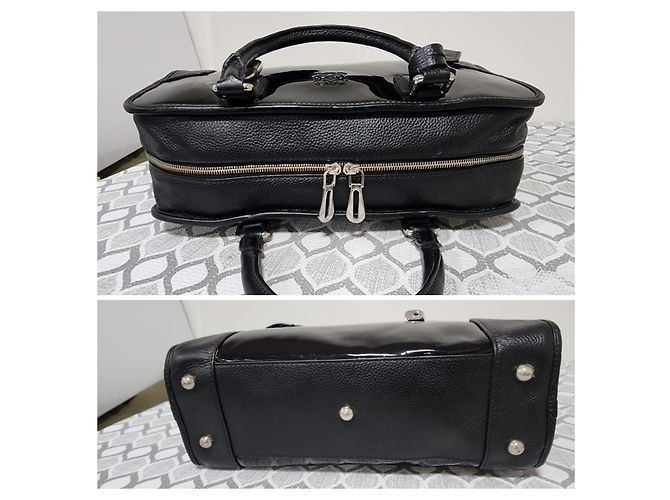 Borsa Amazona 36 in pelle lucida Loewe Nero - vista 4