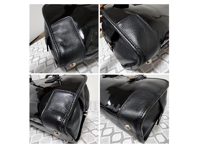 Borsa Amazona 36 in pelle lucida Loewe Nero - vista 6
