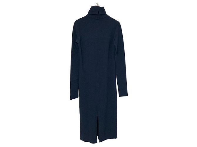 Autre Marque Cabana Rollkragenkleid mit Schlitz Blau - Ansicht 2