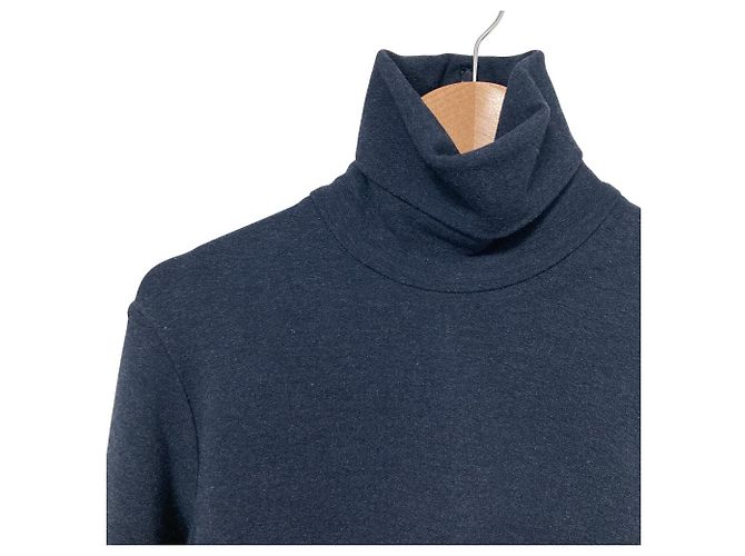 Autre Marque Cabana Rollkragenkleid mit Schlitz Blau - Ansicht 3