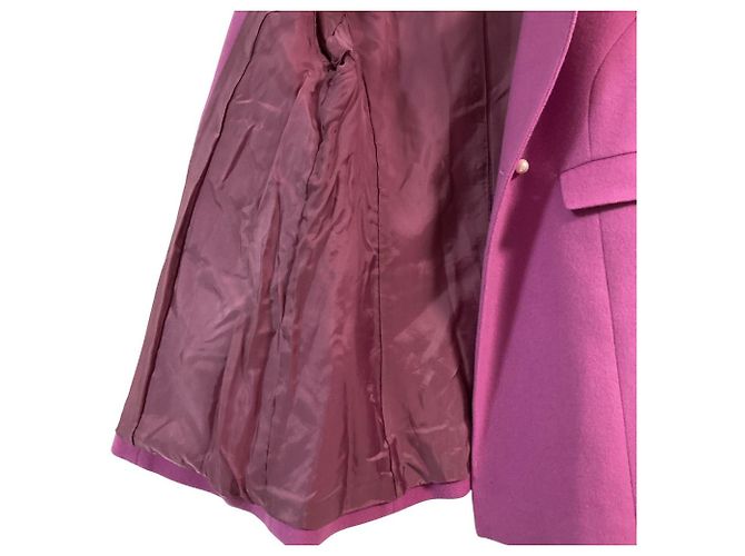 Autre Marque Abrigo Maglie le cassetto Wool Collarless Coat Rosa - vista 4