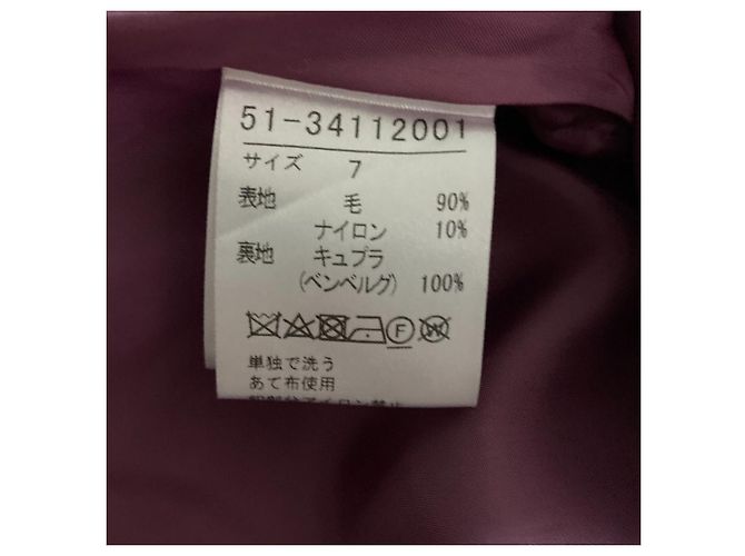 Autre Marque Abrigo Maglie le cassetto Wool Collarless Coat Rosa - vista 6