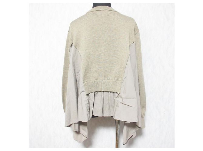 Autre Marque CLANE PANEL FLARE STRICKTOPS Beige - Ansicht 2